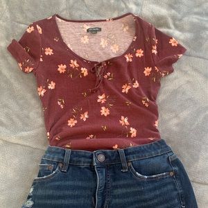 Floral bodysuit size small